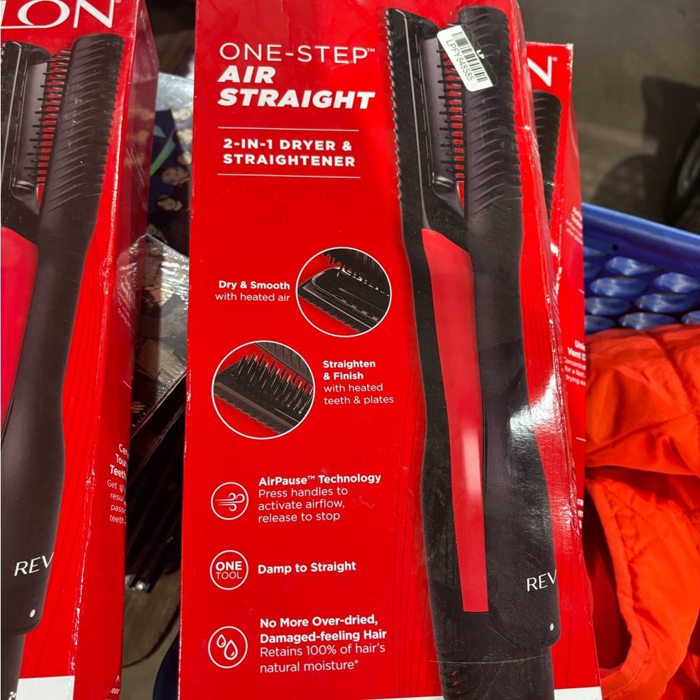 NWT Revlon One Step Air Straight- 2 In 1 Dryer & Straightener